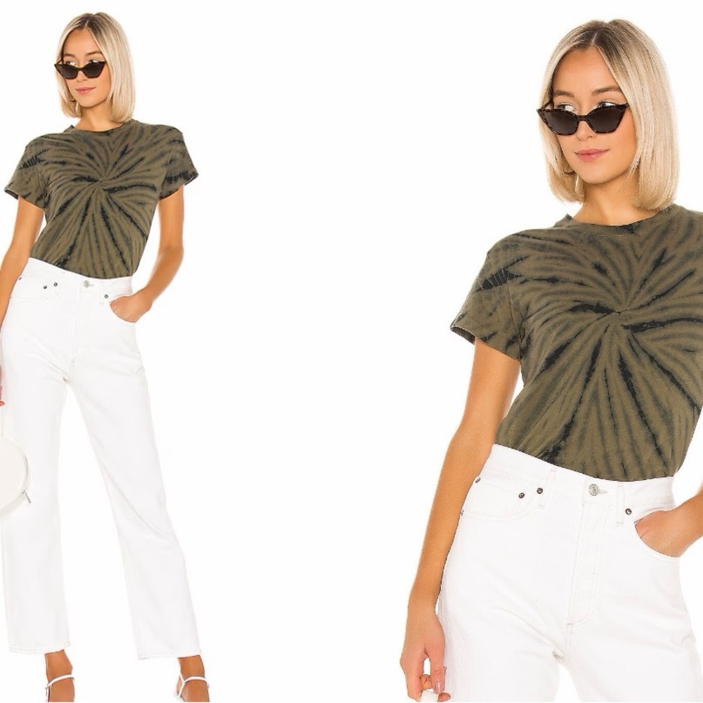 Revolve daydreamer tie dye tour tee green small short sleeve